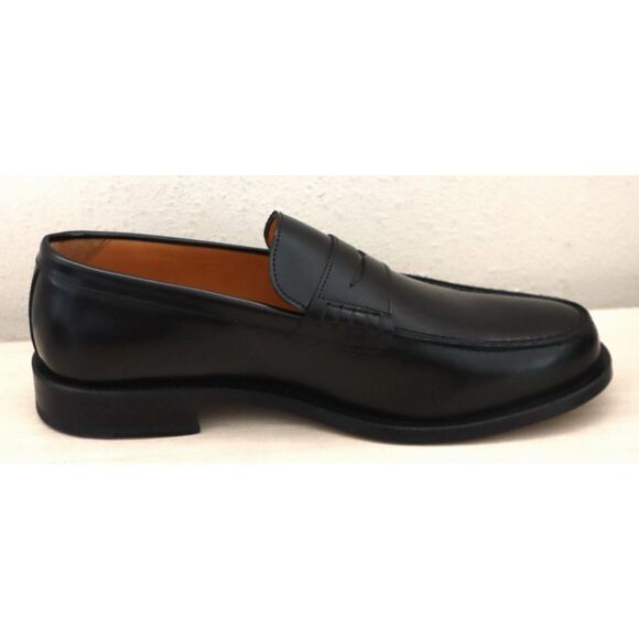 Banana Republic 574359-001 Men's Sz 9.5 Black Leather Amir Penny Loafers - Picture 5 of 10